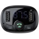 Modulator FM și Încărcător Auto Baseus CCMT000001 S-09A, 2x USB, Bluetooth, Negru (Bakr, CCMT000001) by www.silkase.ro