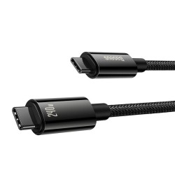 Cablu de Date Baseus Tungsten Gold Fast Charging USB-C la USB-C 240W, 2m, Black Cablu de Date Baseus Tungsten Gold Fast Charging USB-C la USB-C 240W, 2m, Black