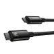 Cablu de Date Baseus Tungsten Gold Fast Charging USB-C la USB-C 240W, 2m, Black Cablu de Date Baseus Tungsten Gold Fast Charging USB-C la USB-C 240W, 2m, Black (Bakr, CAWJ040101) by www.silkase.ro