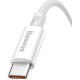 Cablu de Date și Încărcare Rapidă Baseus Superior Series USB la USB-C, 100W, 0.25m, Moon White Cablu de Date și Încărcare Rapidă Baseus Superior Series USB la USB-C, 100W, 0.25m, Moon White (Huse Waterproof și Subacvatice, P10320102214-00) by www.silkase.ro