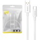 Cablu de Date și Încărcare Rapidă Baseus Superior Series USB la USB-C, 100W, 0.25m, Moon White Cablu de Date și Încărcare Rapidă Baseus Superior Series USB la USB-C, 100W, 0.25m, Moon White (Huse Waterproof și Subacvatice, P10320102214-00) by www.silkase.ro