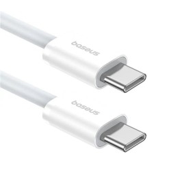 Cablu de Date și Încărcare Rapidă Baseus Superior Series 2, USB-C la USB-C, 30W, 1m, Moon White Cablu de Date și Încărcare Rapidă Baseus Superior Series 2, USB-C la USB-C, 30W, 1m, Moon White