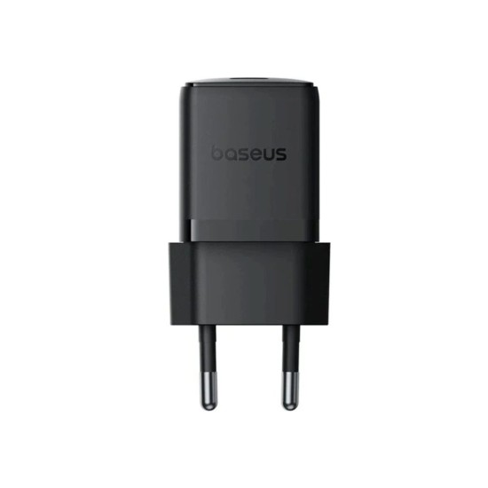 Încărcător rapid Baseus Palm USB-C 20W + Cablu de date USB-C/USB-C 1m Negru (Bakr, P10111602113-01) by www.silkase.ro