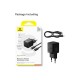 Încărcător rapid Baseus Palm USB-C 20W + Cablu de date USB-C/USB-C 1m Negru (Bakr, P10111602113-01) by www.silkase.ro