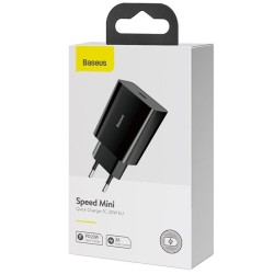 Încărcător Retea Baseus CCFS-SN01 Speed Mini USB-C 20W, Negru