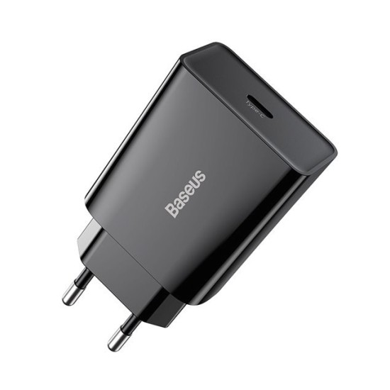 Încărcător Retea Baseus CCFS-SN01 Speed Mini USB-C 20W, Negru (Încărcătoare Rețea, CCFS-SN01) by www.silkase.ro