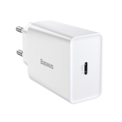 Încărcător de Rețea Baseus Speed Mini USB-C 20W, Alb