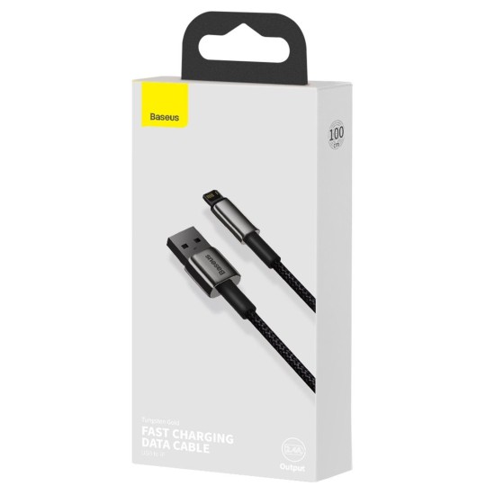 Cablu de Date și Încărcare Baseus CALWJ-01 Tungsten Gold, Lightning, 2.4A, 1m, Black Cablu de Date și Încărcare Baseus CALWJ-01 Tungsten Gold, Lightning, 2.4A, 1m, Black (Cabluri Telefon, CALWJ-01) by www.silkase.ro