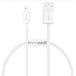 Cablu Incarcare Rapida Baseus Superior Lightning 2.4A, 0.25m, White (CALYS-02)