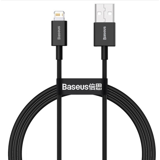 Cablu Date si Incarcare Baseus Superior Fast Charging USB-Lightning 2.4A 1m Black Cablu Date si Incarcare Baseus Superior Fast Charging USB-Lightning 2.4A 1m Black (Cabluri Telefon, CALYS-A01) by www.silkase.ro