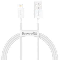 Cablu de Date și Încărcare Rapidă Baseus Superior Lightning 2.4A, 1m, Alb