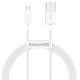 Cablu de Date și Încărcare Rapidă Baseus Superior Lightning 2.4A, 1m, Alb Cablu de Date și Încărcare Rapidă Baseus Superior Lightning 2.4A, 1m, Alb (Cabluri Telefon, CALYS-A02) by www.silkase.ro
