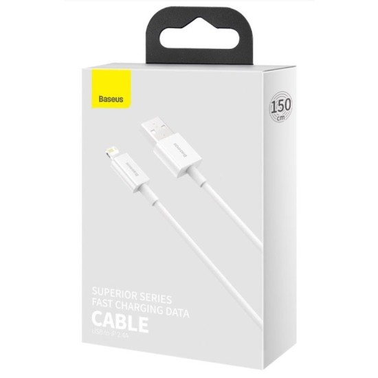 Cablu Incarcare Rapida Baseus Superior Series Lightning 2.4A, 1.5m, White Cablu Incarcare Rapida Baseus Superior Series Lightning 2.4A, 1.5m, White (Cabluri Telefon, CALYS-B02) by www.silkase.ro