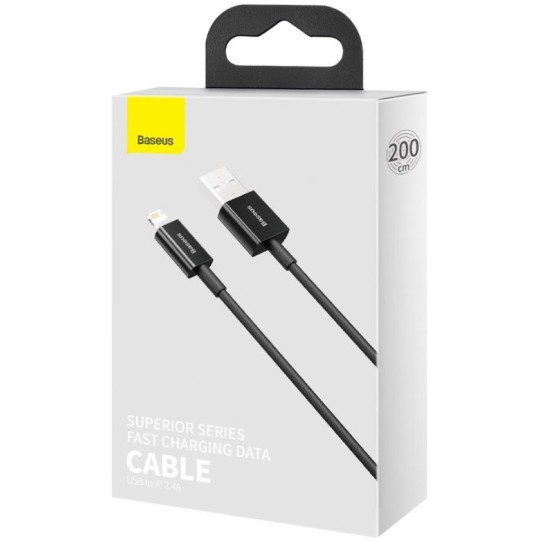 Cablu de Date și Încărcare Rapidă Baseus Superior USB la Lightning, 2.4A, 2m, Black Cablu de Date și Încărcare Rapidă Baseus Superior USB la Lightning, 2.4A, 2m, Black (Cabluri Telefon, CALYS-C01) by www.silkase.ro