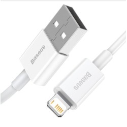 Cablu de Date și Încărcare Rapidă Baseus Superior Lightning, 2.4A, 2m, Alb Cablu de Date și Încărcare Rapidă Baseus Superior Lightning, 2.4A, 2m, Alb