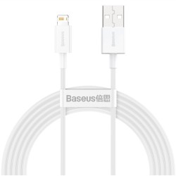Cablu de Date și Încărcare Rapidă Baseus Superior Lightning, 2.4A, 2m, Alb