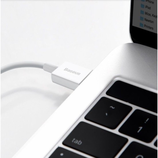Cablu de Date și Încărcare Rapidă Baseus Superior Lightning, 2.4A, 2m, Alb Cablu de Date și Încărcare Rapidă Baseus Superior Lightning, 2.4A, 2m, Alb (Cabluri Telefon, CALYS-C02) by www.silkase.ro