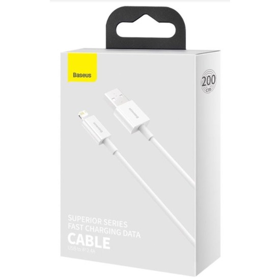 Cablu de Date și Încărcare Rapidă Baseus Superior Lightning, 2.4A, 2m, Alb Cablu de Date și Încărcare Rapidă Baseus Superior Lightning, 2.4A, 2m, Alb (Cabluri Telefon, CALYS-C02) by www.silkase.ro