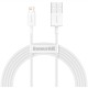 Cablu de Date și Încărcare Rapidă Baseus Superior Lightning, 2.4A, 2m, Alb Cablu de Date și Încărcare Rapidă Baseus Superior Lightning, 2.4A, 2m, Alb (Cabluri Telefon, CALYS-C02) by www.silkase.ro