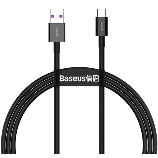 Cablu Baseus CATYS-01 Superior Fast Charging USB-C 66W 1m Black (Cabluri Telefon, CATYS-01) by www.silkase.ro