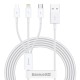 Cablu de Date 3in1 Baseus Superior Fast Charging USB-C, Lightning, MicroUSB 1.5m Alb Cablu de Date 3in1 Baseus Superior Fast Charging USB-C, Lightning, MicroUSB 1.5m Alb (Cabluri Telefon, CAMLTYS-02) by www.silkase.ro