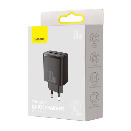 Încărcător Compact Baseus CCXJ-E01 Quick Charger USB-C 20W, Negru Încărcător Compact Baseus CCXJ-E01 Quick Charger USB-C 20W, Negru (Cabluri Telefon, CCXJ-E01) by www.silkase.ro