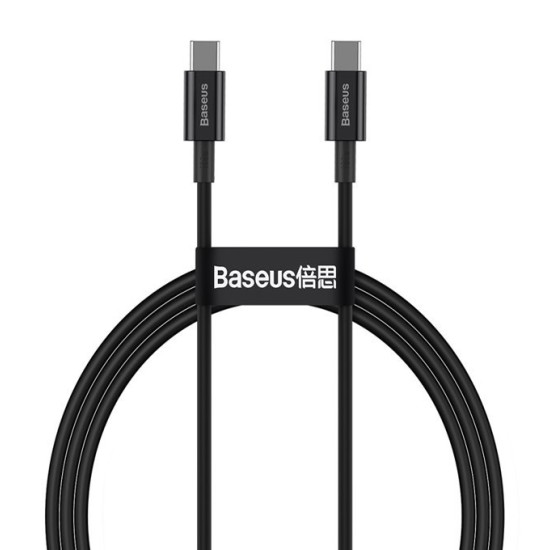 Cablu de Date și Încărcare Rapidă Baseus Superior USB-C la USB-C, 100W, 2m, Negru Cablu de Date și Încărcare Rapidă Baseus Superior USB-C la USB-C, 100W, 2m, Negru (Cabluri Telefon, CATYS-C01) by www.silkase.ro