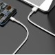 Cablu de Date Baseus Cafule Metal Series USB-A la USB-C, 66W, 1m, White (Bakr, CAKF000102) by www.silkase.ro