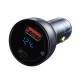 Încărcător Auto Baseus CCKX-C0G Particular, Display Digital, Dual USB, 65W, Gri (Bakr, CCKX-C0G) by www.silkase.ro