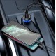 Încărcător Auto Baseus CCKX-C0G Particular, Display Digital, Dual USB, 65W, Gri (Bakr, CCKX-C0G) by www.silkase.ro
