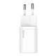 Încărcător Retea Baseus Super Si Quick Charger USB-C 20W, White, CCSUP-B02 (Cabluri Telefon, CCSUP-B02) by www.silkase.ro