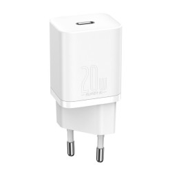 Încărcător Retea Baseus Super Si Quick Charger USB-C 20W, White, CCSUP-B02