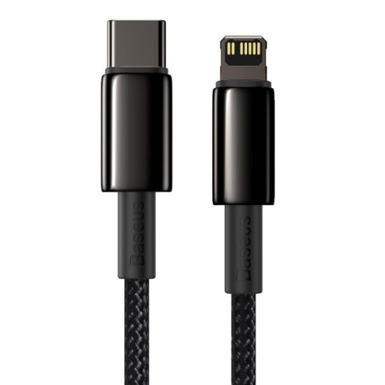 Cablu Incarcare Rapida Baseus Tungsten Gold USB-C la Lightning, 20W, 1m, Negru Cablu Incarcare Rapida Baseus Tungsten Gold USB-C la Lightning, 20W, 1m, Negru (Cabluri Telefon, CATLWJ-01) by www.silkase.ro