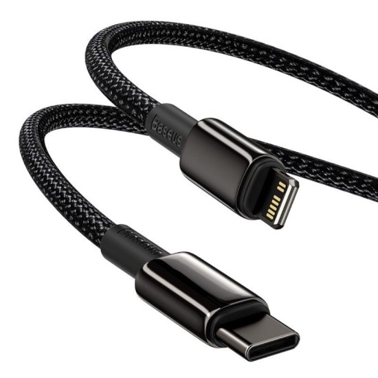 Cablu Incarcare Rapida Baseus Tungsten Gold USB-C la Lightning, 20W, 1m, Negru Cablu Incarcare Rapida Baseus Tungsten Gold USB-C la Lightning, 20W, 1m, Negru (Cabluri Telefon, CATLWJ-01) by www.silkase.ro