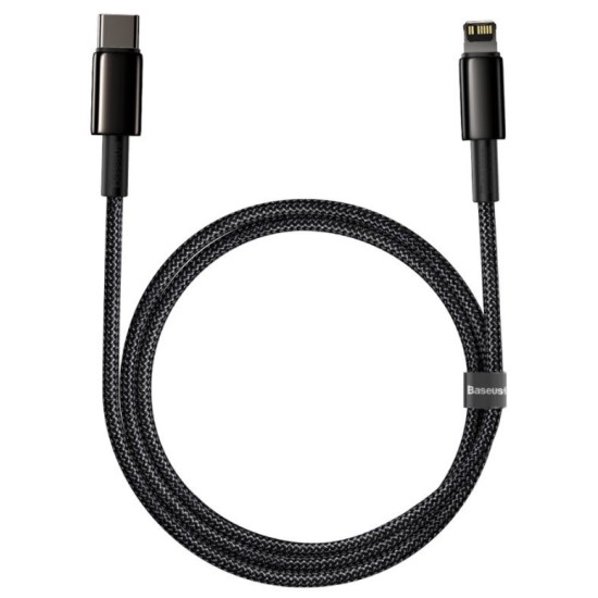 Cablu Incarcare Rapida Baseus Tungsten Gold USB-C la Lightning, 20W, 1m, Negru Cablu Incarcare Rapida Baseus Tungsten Gold USB-C la Lightning, 20W, 1m, Negru (Cabluri Telefon, CATLWJ-01) by www.silkase.ro