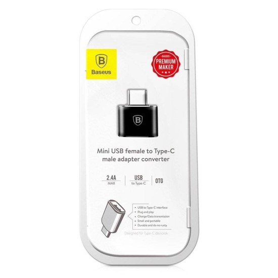 Adaptor Baseus CATOTG-01, USB-A la USB-C, Black Adaptor Baseus CATOTG-01, USB-A la USB-C, Black (Bakr, CATOTG-01) by www.silkase.ro