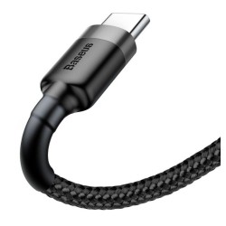 Cablu de Date și Încărcare Baseus Cafule USB-C, 3A, 1m, Grey/Black
