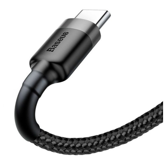 Cablu de Date și Încărcare Baseus Cafule USB-C, 3A, 1m, Grey/Black Cablu de Date și Încărcare Baseus Cafule USB-C, 3A, 1m, Grey/Black (Cabluri Telefon, CATKLF-BG1) by www.silkase.ro