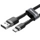 Cablu de Date și Încărcare Baseus Cafule USB-C, 3A, 1m, Grey/Black Cablu de Date și Încărcare Baseus Cafule USB-C, 3A, 1m, Grey/Black (Cabluri Telefon, CATKLF-BG1) by www.silkase.ro