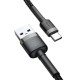 Cablu de Date și Încărcare Baseus Cafule USB-C, 3A, 1m, Grey/Black Cablu de Date și Încărcare Baseus Cafule USB-C, 3A, 1m, Grey/Black (Cabluri Telefon, CATKLF-BG1) by www.silkase.ro
