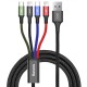 Cablu Baseus CA1T4-A01 Fast 4in1, 2x Lightning, USB-C, MicroUSB, 3.5A, 1.2m, Negru Cablu Baseus CA1T4-A01 Fast 4in1, 2x Lightning, USB-C, MicroUSB, 3.5A, 1.2m, Negru (Cabluri Telefon, CA1T4-A01) by www.silkase.ro