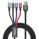 Cablu Baseus Fast 4in1 Lightning, 2x USB-C, MicroUSB, 3.5A, 1.2m, Black Cablu Baseus Fast 4in1 Lightning, 2x USB-C, MicroUSB, 3.5A, 1.2m, Black (Încărcătoare Rețea, CA1T4-B01) by www.silkase.ro