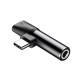 Adaptor Baseus CATL41-01 USB-C la Jack Audio 3.5mm, Negru Adaptor Baseus CATL41-01 USB-C la Jack Audio 3.5mm, Negru (Cabluri Telefon, CATL41-01) by www.silkase.ro