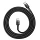 Cablu USB-C Baseus CATKLF-GG1 Cafule 60W 1m Gray/Black Cablu USB-C Baseus CATKLF-GG1 Cafule 60W 1m Gray/Black (Cabluri Telefon, CATKLF-GG1) by www.silkase.ro