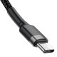 Cablu Baseus CATKLF-HG1 Cafule USB-C la USB-C, 60W, 2m, Gri/Negru (Bakr, CATKLF-HG1) by www.silkase.ro
