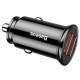 Încărcător Auto Baseus CCALL-YD01 Circular Dual USB QC3.0 30W Black (Bakr, CCALL-YD01) by www.silkase.ro