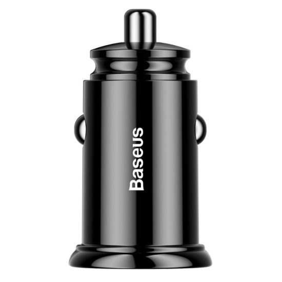 Încărcător Auto Baseus CCALL-YD01 Circular Dual USB QC3.0 30W Black (Bakr, CCALL-YD01) by www.silkase.ro
