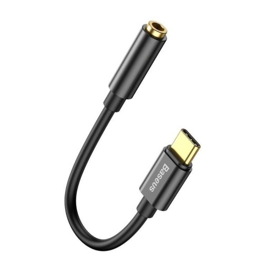 Adaptor Audio Baseus CATL54-01, USB-C (Tata) la Jack 3.5mm (Mama), L54, Negru (Încărcătoare Rețea, CATL54-01) by www.silkase.ro