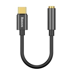 Adaptor Audio Baseus CATL54-01, USB-C (Tata) la Jack 3.5mm (Mama), L54, Negru
