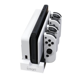 Stație de Încărcare iPega 9186 pentru N-Switch și Joy-Con, Alb/Negru